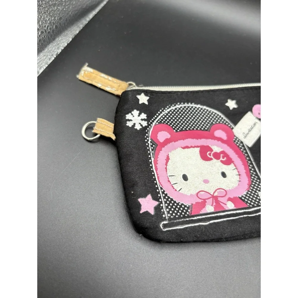 Mini Hello Kitty Snow Silky Coin Pouch Cute Star Snowflakes Y2k Girly